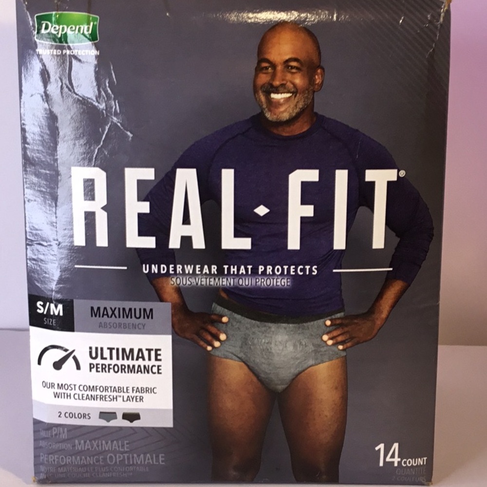Depend Real Fit Incontinence Underwear For Men S/M